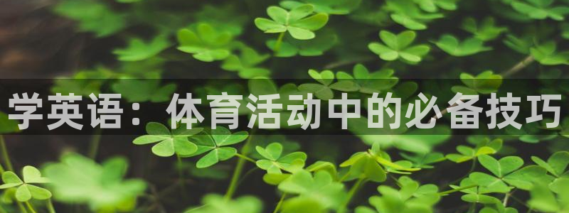 欧亿体育官方正版app娱乐首页网站大全：学英语：体育
